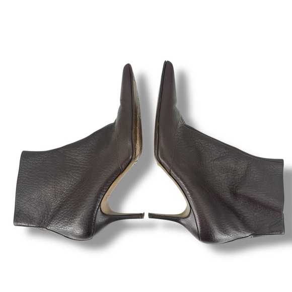 Dolce & Gabbana Y2K Archive Pointed Toe Leather Ankle Boots Brown EU 40 Luxury